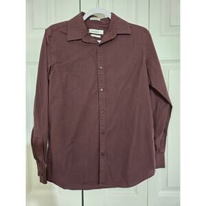 Calvin klein small men's long sleeve button up striped shirt